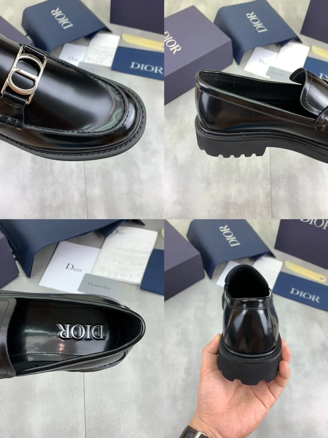 Men's shoes 💰P680 new model, high quality 💎💎💎 water-dyed cow lining, original quality Dior —🆘.Dior original purchase, high-end business leather shoes, fabric: imported from Italy open edge beaded cowhide material ➕ water-dyed cow lining / cowhide feet ➕ special original rubber outsole, fine workmanship, real thing ^_^ Photographed 🎬size: 39-44 (38 45 (customized)